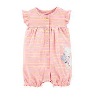 CARTER'S BABY GIRLS CREEPER w/APPLIQUE- 12m (NIP)